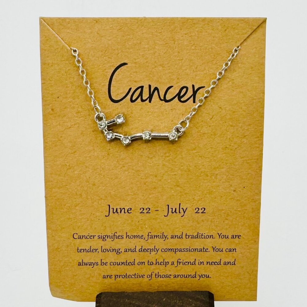Silver Cancer Constellation Necklace - NWT